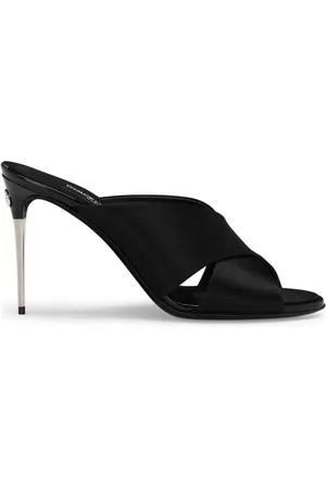 Dolce & Gabbana Dames, Schoenen, Zwart, Maat: 38 EU Satijn