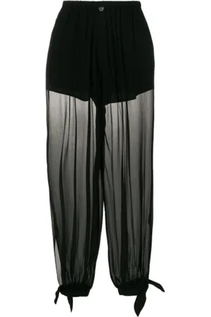 Twin-Set Dames, Broeken, Zwart, Maat: S Voile