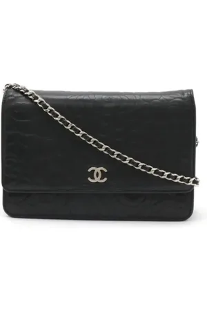 CHANEL Dames, Pre-owned, Zwart, Maat: ONE Size Leer