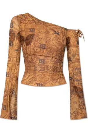 MISBHV Dames, Blouses & Shirts, Bruin, Maat: S Polyamide