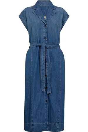 Mos Mosh Dames, Jurken, Blauw, Maat: XL Denim