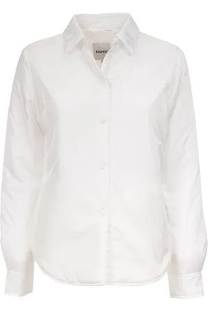 Aspesi Dames, Blouses & Shirts, Wit, Maat: L Nylon