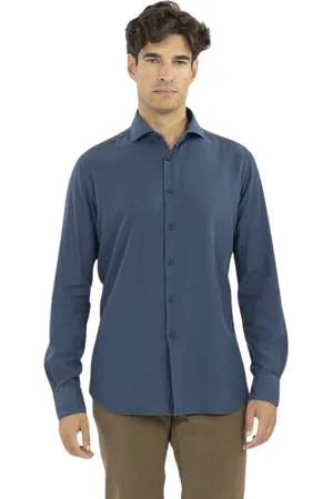 Xacus Heren, Overhemden, Blauw, Maat: M Katoen