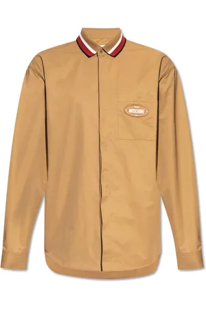 Moschino Heren, Overhemden, Bruin, Maat: M Katoen