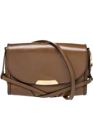 Burberry Dames, Pre-owned, Bruin, Maat: ONE Size Leer
