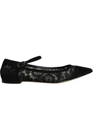 Dolce & Gabbana Dames, Schoenen, Zwart, Maat: 36 EU Katoen