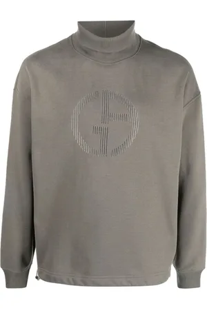 Giorgio Armani Heren, Sweatshirts & Hoodies, Grijs, Maat: 2XL Katoen