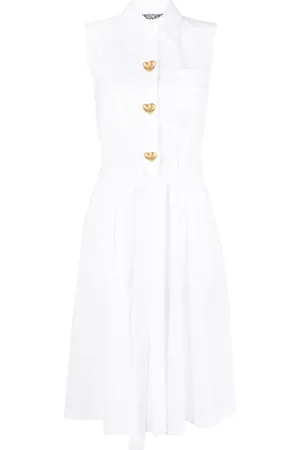 Moschino Dames, Jurken, Wit, Maat: S Katoen