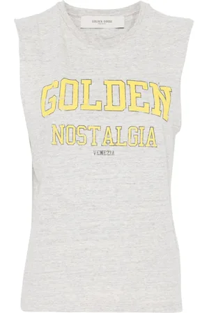 Golden Goose Dames, Tops, Grijs, Maat: L Katoen