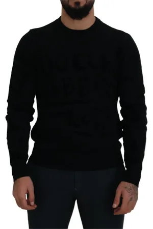 Dolce & Gabbana Heren, Sweatshirts & Hoodies, Zwart, Maat: XS Wol
