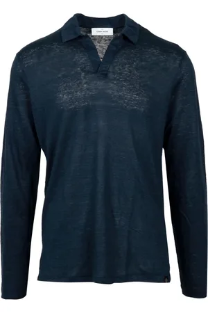 Gran Sasso Heren, Tops, Blauw, Maat: 3XL Linnen