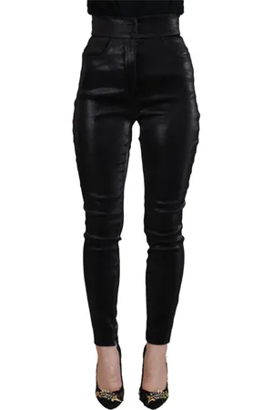 Dolce & Gabbana Dames, Broeken, Zwart, Maat: 3XS Katoen