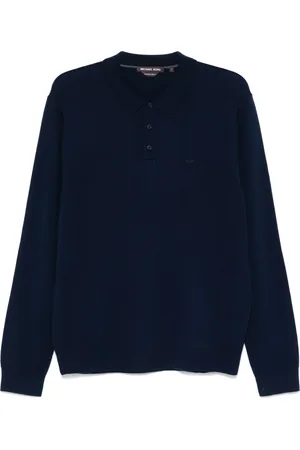 Michael Kors Heren, Tops, Blauw, Maat: M Wol