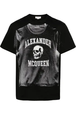 Alexander McQueen Heren, Tops, Zwart, Maat: M Katoen