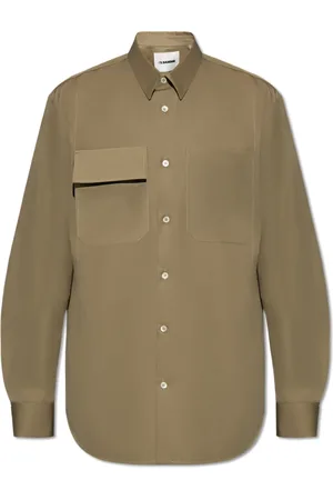 Jil Sander Heren, Overhemden, Groen, Maat: XL Katoen