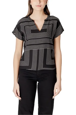 JACQUELINE DE YONG Dames, Blouses & Shirts, Zwart, Maat: L Nylon
