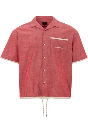 Armani Exchange Heren, Overhemden, Rood, Maat: M Katoen