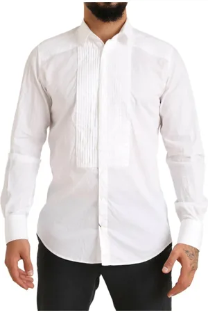 Dolce & Gabbana Heren, Overhemden, Wit, Maat: L Katoen