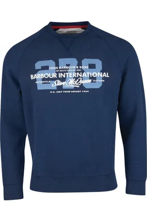 Barbour Heren, Sweatshirts & Hoodies, Blauw, Maat: L Katoen