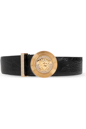 VERSACE Dames, Accessoires, Zwart, Maat: 70 CM Leer