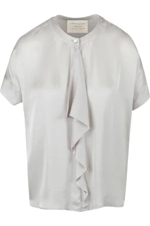 Alessia Santi Dames, Blouses & Shirts, Wit, Maat: XS Satijn