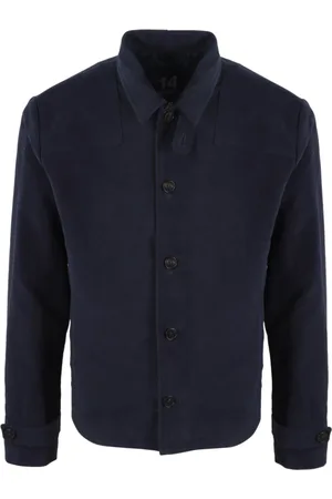 14 BROS Heren, Jassen, Blauw, Maat: L Wol