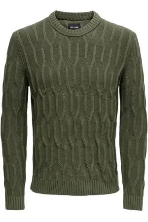 Only & Sons Heren, Truien, Groen, Maat: XS Katoen