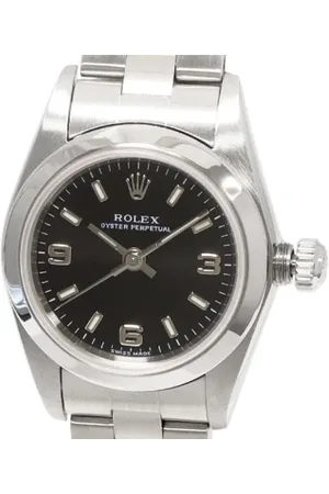 Rolex Dames, Pre-owned, Zwart, Maat: ONE Size Tweed
