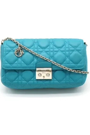 Dior Dames, Pre-owned, Blauw, Maat: ONE Size Leer