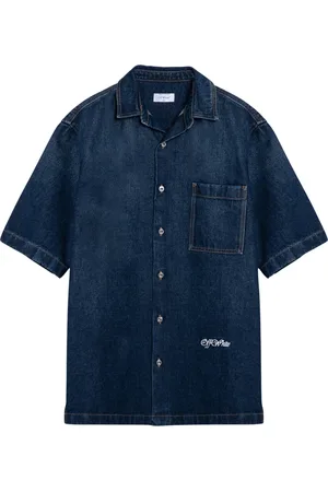 OFF-WHITE Heren, Overhemden, Blauw, Maat: M Denim