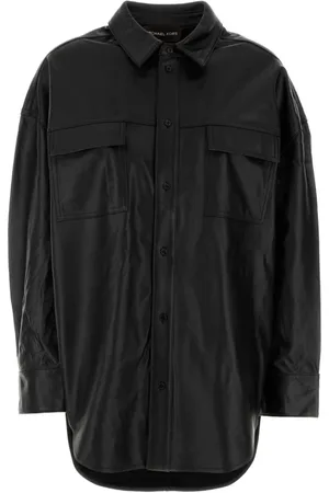 Michael Kors Dames, Blouses & Shirts, Zwart, Maat: XS Leer