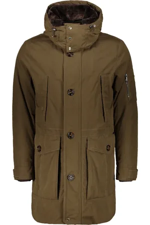 MOORER Heren, Mantels, Groen, Maat: 4XL Katoen