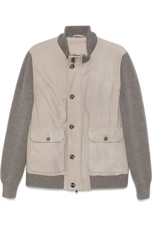 BARBA Heren, Jassen, Grijs, Maat: 5XL Suède