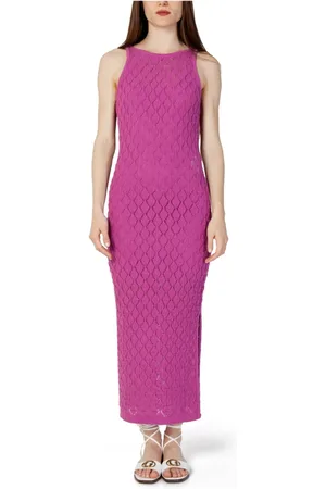VERO MODA Dames, Jurken, Paars, Maat: M Katoen