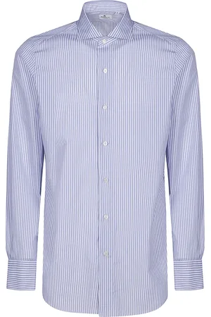 Finamore Heren, Overhemden, Blauw, Maat: 4XL Katoen