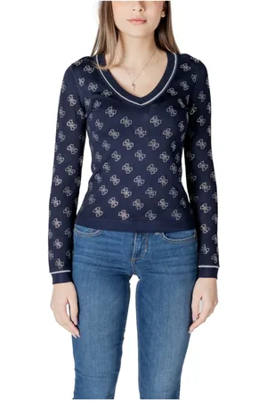 Guess Dames, Truien, Blauw, Maat: S Viscose