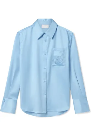 Axel Arigato Dames, Blouses & Shirts, Blauw, Maat: XS Satijn