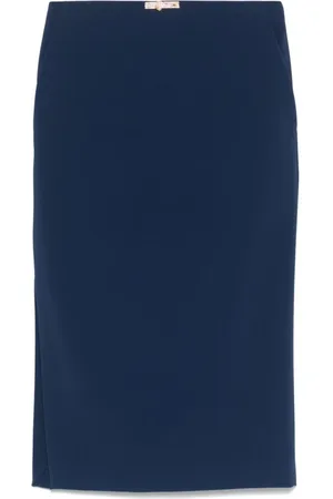 Elisabetta Franchi Dames, Rokken, Blauw, Maat: L Poliester