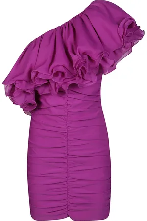 ROTATE Dames, Jurken, Paars, Maat: S Chiffon