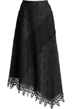 ULLA JOHNSON Dames, Rokken, Zwart, Maat: XS Linnen