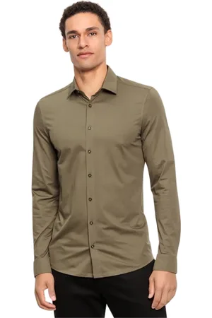 Olymp Heren, Overhemden, Groen, Maat: XL