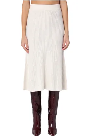 Calvin Klein Dames, Rokken, Wit, Maat: XS Wol