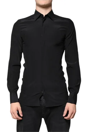 Dolce & Gabbana Heren, Overhemden, Zwart, Maat: XS Zijde