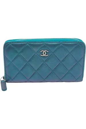 CHANEL Dames, Pre-owned, Blauw, Maat: ONE Size Leer