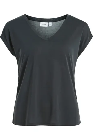 VILA Dames, Tops, Zwart, Maat: 2XL Poliester