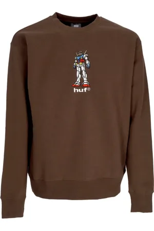Huf Heren, Sweatshirts & Hoodies, Bruin, Maat: XL Katoen