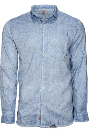 BOB der Bär Heren, Overhemden, Blauw, Maat: XL Katoen