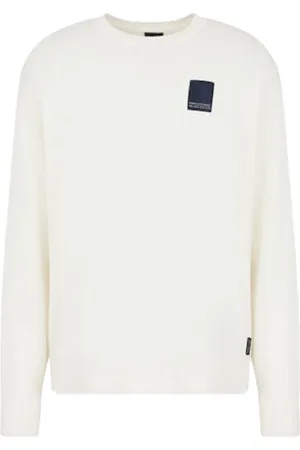 Armani Exchange Heren, Sweatshirts & Hoodies, Wit, Maat: XL Katoen