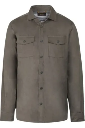 MOORER Heren, Overhemden, Groen, Maat: 2XL Katoen