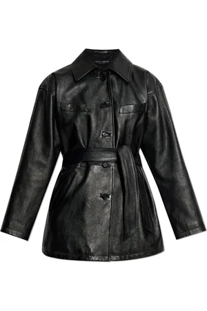 Dolce & Gabbana Dames, Jassen, Zwart, Maat: 2XS Leer